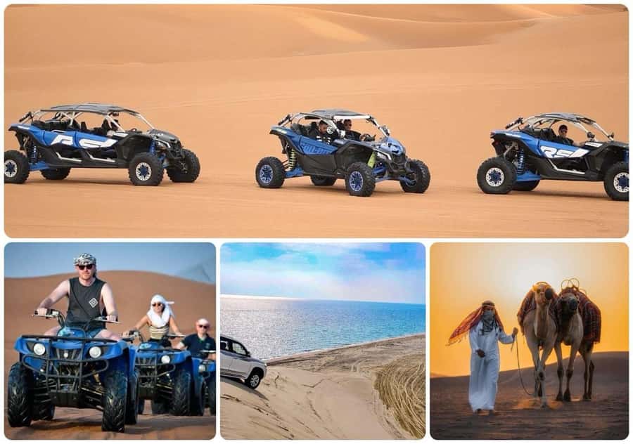 Doha: Desert Safari, Quad Bike, Camel Ride & Inland Sea Tour - Khor Al Adaid, where the desert meets the sea