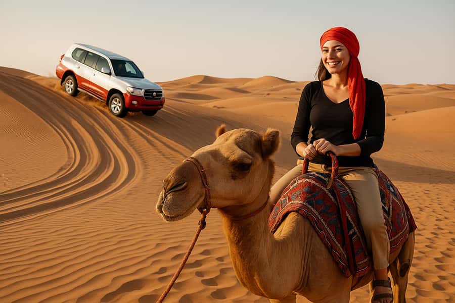 Doha: Desert Safari, Quad Biking, Sand Boarding & Camel Ride - Leaving Doha for the open sand