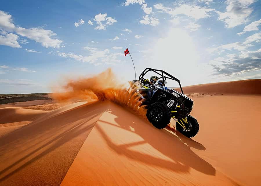 Doha: Desert Safari with Quad Bike, Sandboard & Camel Ride - Quad biking on the marked tracks