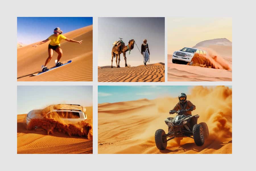 Doha: DesertSafari with Quad Bike, Camel Ride & Sandboarding - The optional 250cc quad-bike track