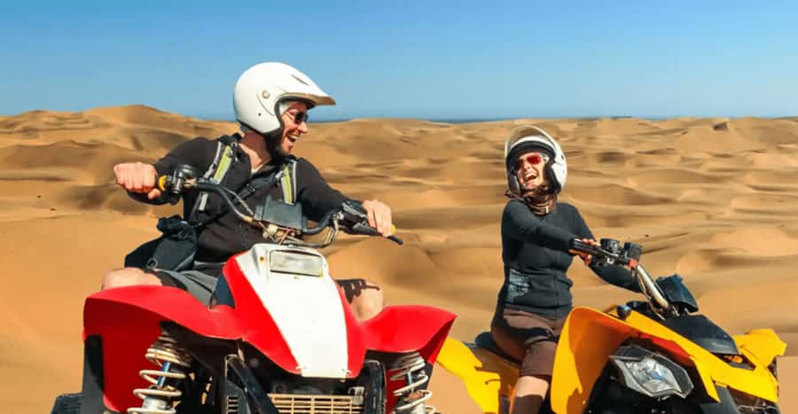 Doha: DesertSafari with Quad Bike, Camel Ride & Sandboarding - Khor Al Adaid, where sand meets the sea