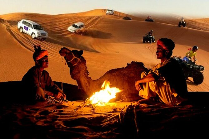 Dubai Desert Safari Dune Bashing, 60min ATV Quad, Camel Ride, BBQ - From Dubai hotels to the red dunes near Lahbab