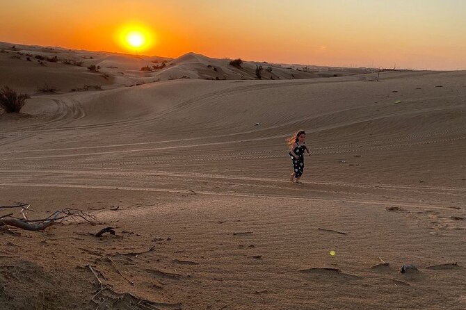 Dubai Desert Safari with Dune Bashing, Camel Ride, & BBQ Dinner - Camel rides and sandboarding: brief but worthwhile