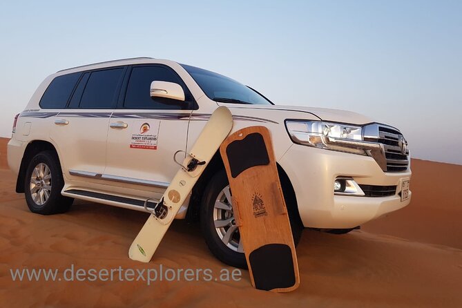 Dubai Desert Safari with Quad Bike, sandboarding, live show & BBQ - Dune bashing on the Big Red