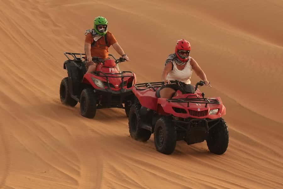 Dubai: Experience 60 Minutes Quad bike & BBQ Dinner - Leaving Dubai for the Al Aweer desert