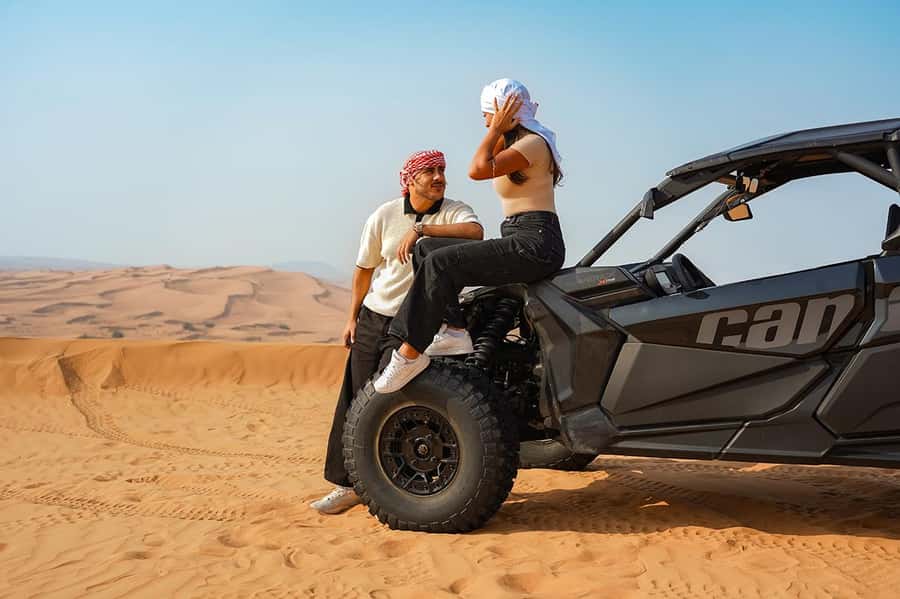 Dubai: Extreme Can-Am Buggy Desert Safari Adventure - The optional camp: dinner, shows, and a short camel ride