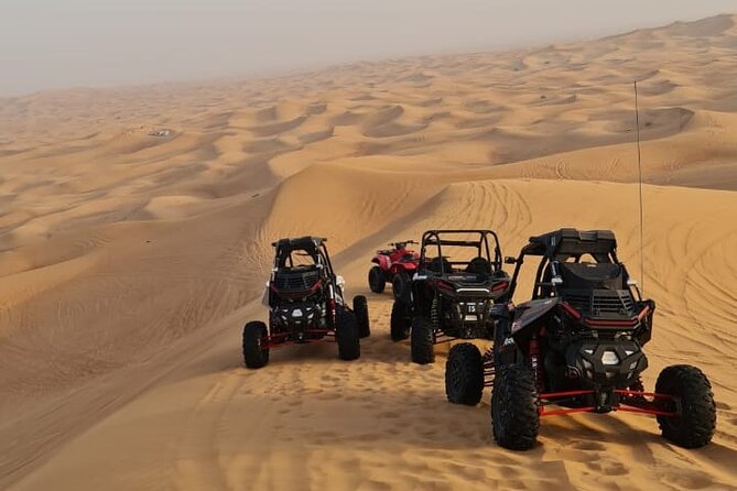 Dubai Morning Buggy Dunes Safari with Sandboarding & Camel Ride - Sandboarding from the high dunes
