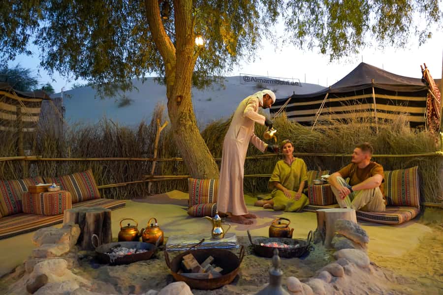 Dubai: Quad Bike Safari, Camels & Al Khayma Camp BBQ Dinner - Dinner, BBQ, and evening entertainment