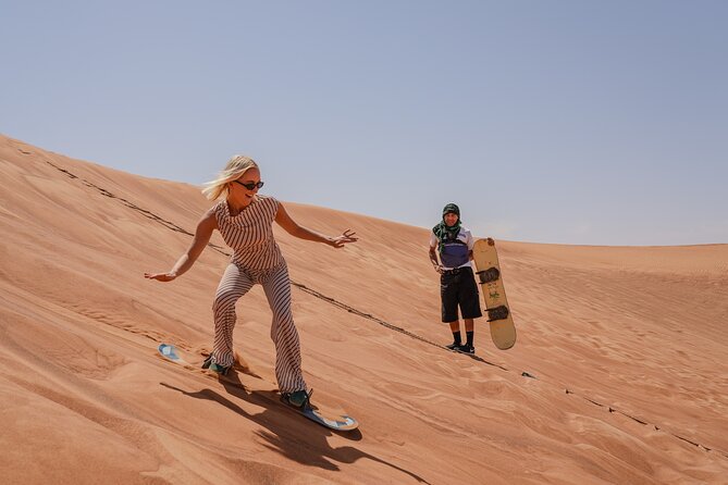 Dubai Red Dunes Desert Safari, Quad Bike, Camels at Al Khayma - Sandboarding and the camel stop