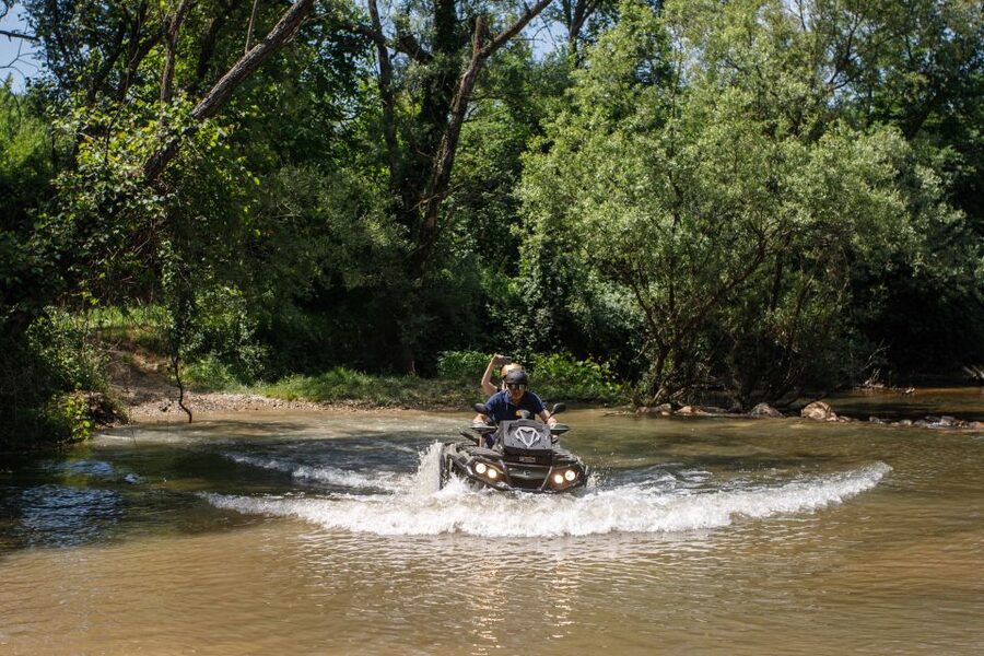 Dubrovnik: Kojan Koral ATV Quad Safari with transport - Getting ready for the Can-Am 700ccm ride
