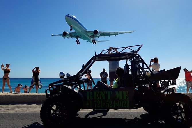 Electric Adventures Buggy Rental - Maho Beach and the famous airport approach