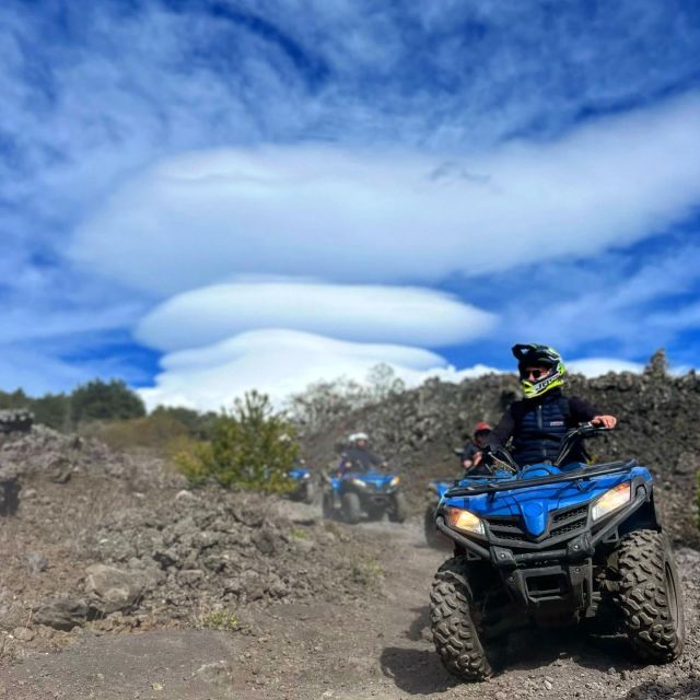 Etna quad tour - 2 hours - Starting across fractures, craters, and black sand