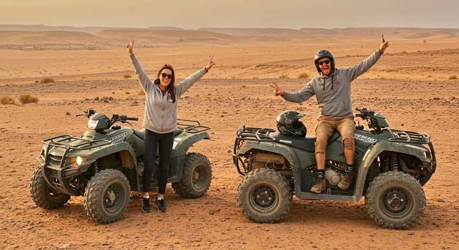 Evening Marrakech: Agafay Desert Quad , Camel & Dinner Shows - Music, campfire, and the fire show