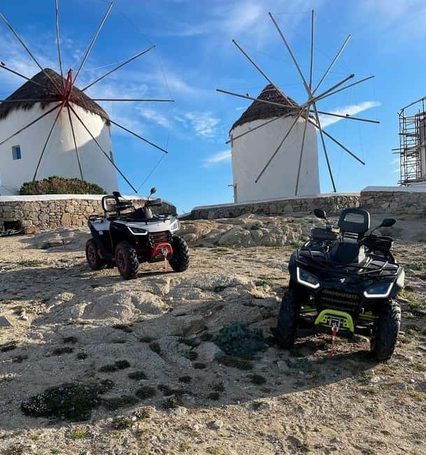 Explore Mykonos Island with a 650cc ATV / QUAD Tour - Ano Mera and the old monastery