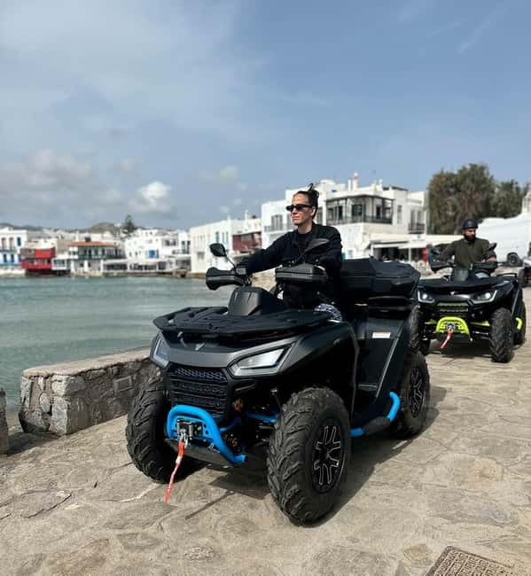 Explore Mykonos Island with a 650cc ATV / QUAD Tour - Fokos Beach, Mykonos away from the crowds