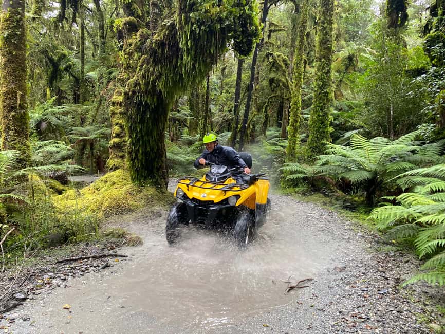 Franz Josef Town: Scenic Glacier Quad Bike Tour with Gear - From old glacier routes to the riverbed