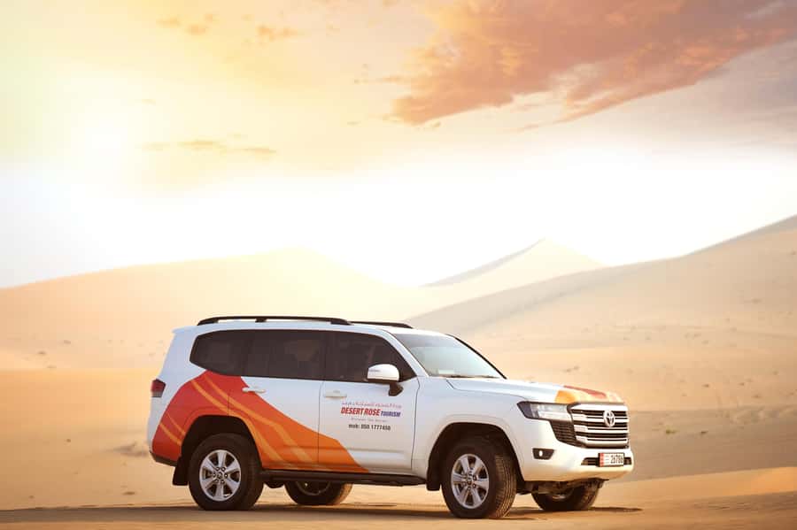 From Abu Dhabi: Dune Bashing Desert Safari - Dinner and the three-part evening show