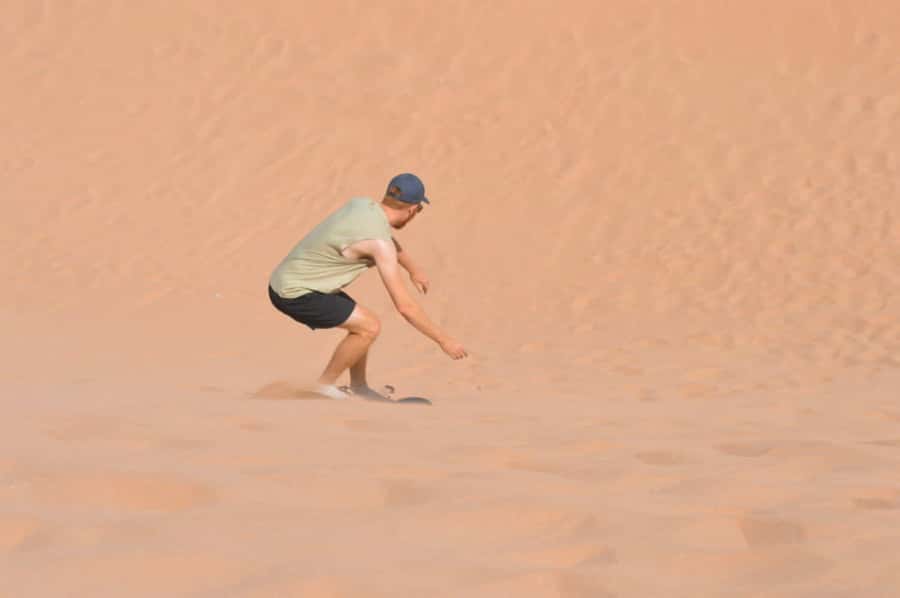 From Agadir/Taghazout: Sandboarding Experience & Quad Biking - Timlaline Dunes, where sandboarding meets the Atlantic
