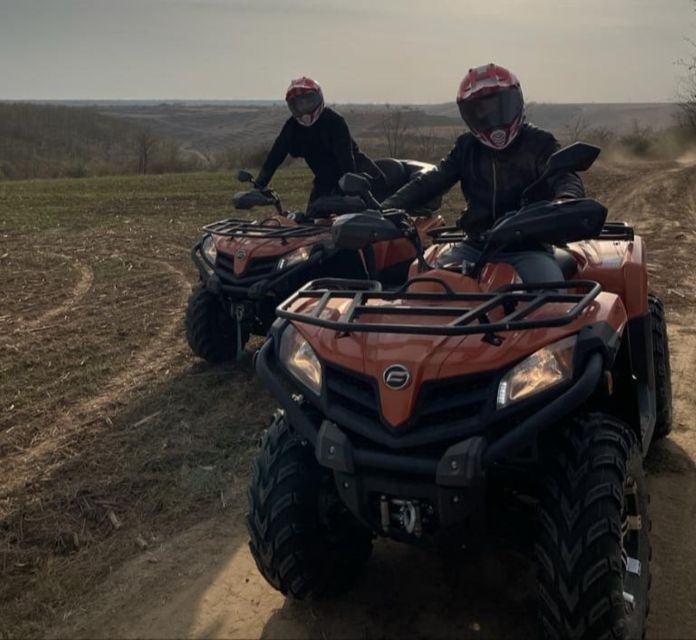From Bucharest: Forest and Hills ATV Quad Bike Tour - Getting fitted for the ride