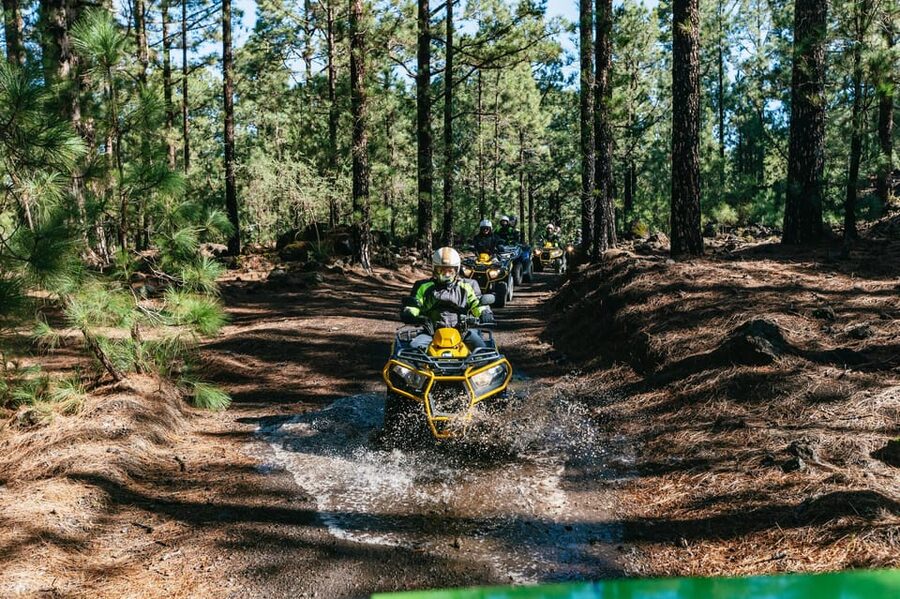 From Costa Adeje: Mount Teide Forest Off-Road Quad Bike Tour - The first road section and safety escort