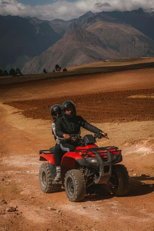 From Cusco: Quad bike tour Moray and Salt Mines - At the base, beginners get a short ATV lesson
