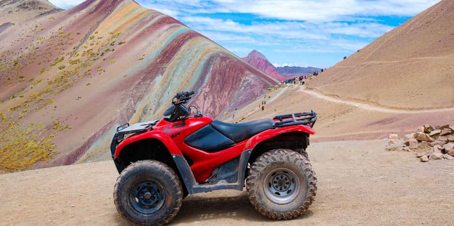 From Cusco: Rainbow Mountain in ATV Quad Bikes + meals - At Rainbow Mountain, short walking and big views