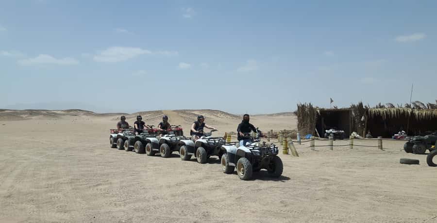 From Hurghada: Makadi Bay ATV Tour - Getting fitted for the ATV