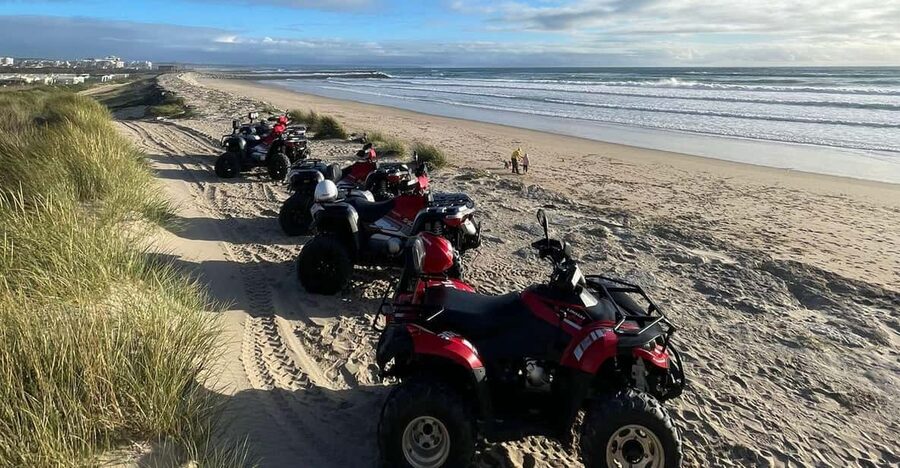 From Lisbon: Atlantic Coast Guided Quad Bike Tour - The abandoned waterpark above the canyon