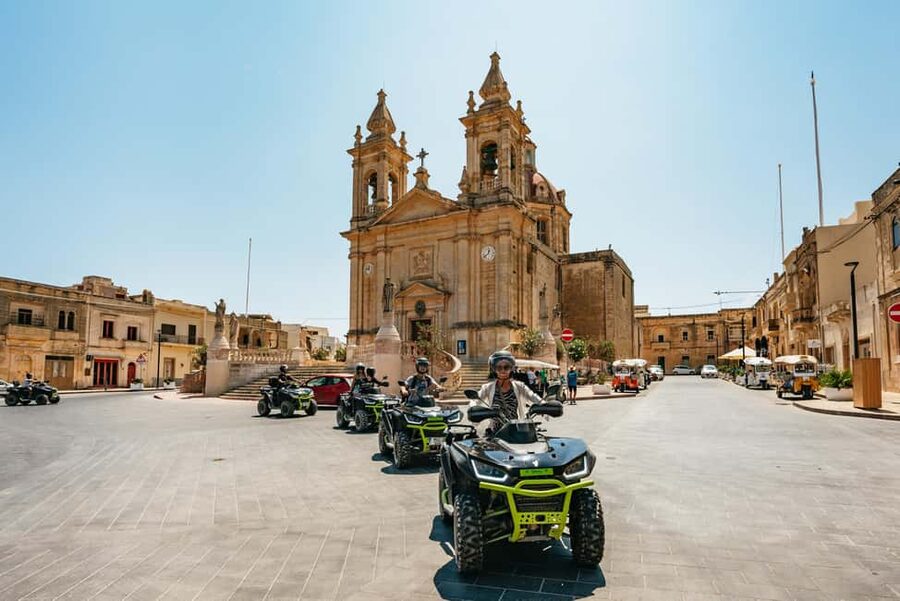 From Malta: Gozo Quad Bike Tour & Comino Boat Tour w/ Lunch - Pickup, Marfa, and the crossing to Gozo