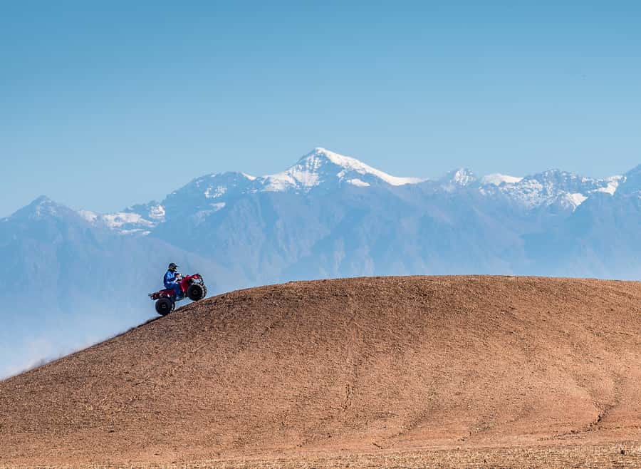 From Marrakech: Full-Day Agafay Desert Quad Adventure - Yamaha quads and a guide who watches the group