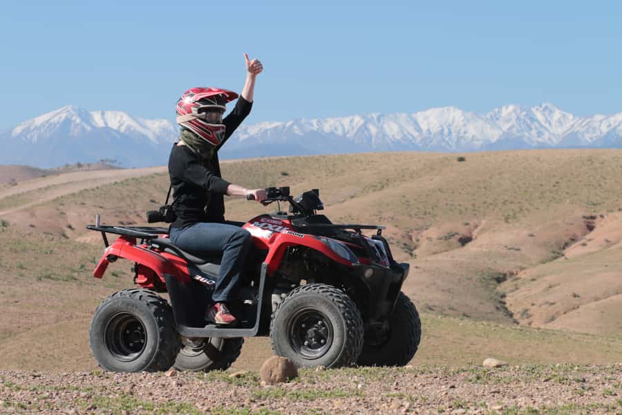 From Marrakech: Guided Quad Biking Tour in Agafay Desert - Getting comfortable on the KYMCO 300cc quad