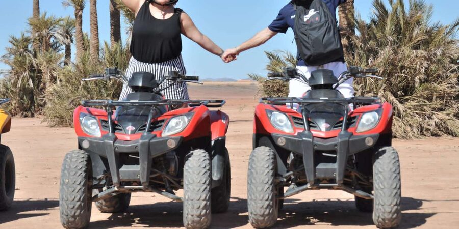 From Marrakech: Palm Grove Quad Bike Tour with Mint Tea - Open desert tracks and the first burst of speed