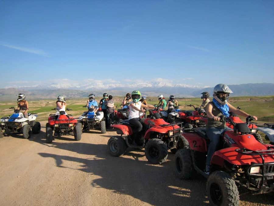 From Marrakesh: Agafay Desert Quad Biking, Camels & Dinner - One hour on a quad through the rocky desert