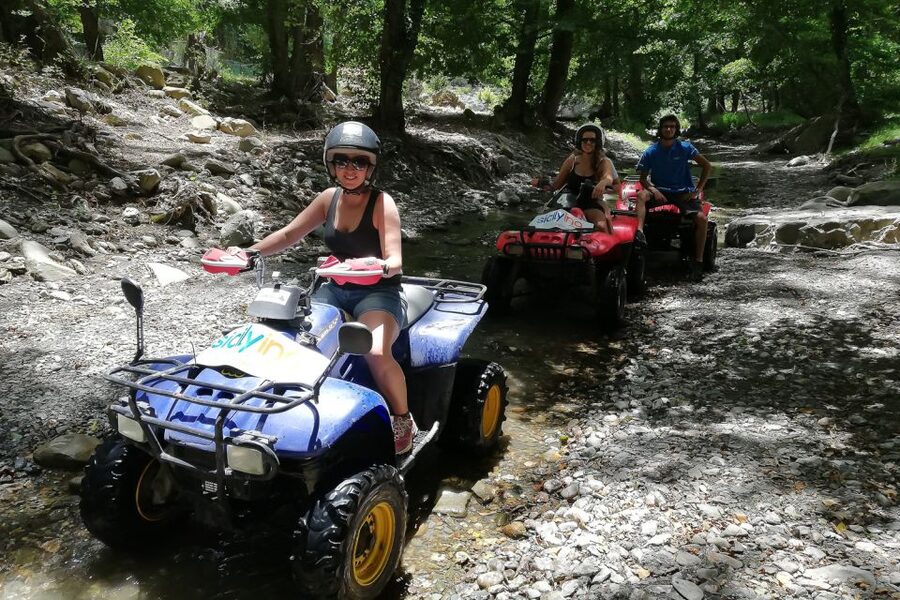 From Taormina: Off-Road ATV Tour Alcantara & Mount Etna - Through Castiglione di Sicilia and the wine country