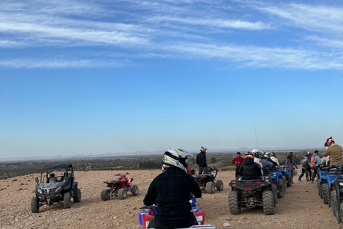 Full Package Agafay Desert, Quad Bike, Camel Ride and Dinner show - Pickup from Marrakech and the trip to base camp