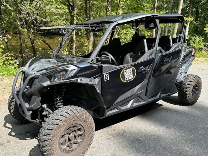 Gatlinburg: Self-Guided Street Legal UTV Rentals - Four seats, a cooler, and a phone charger