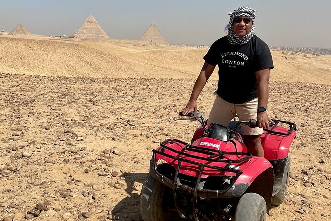 Giza Pyramids, Camel ride and Shopping with ATV Quad bike - Khufu, Khafre, and the best pyramid views