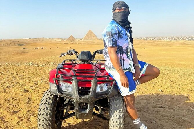 Giza Pyramids, Camel ride, Shopping with ATV Quad bike - The Nile stop and the unusual two-hour timing