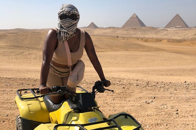 Giza pyramids, Sphinx, ATV bike, Lunch,Camel ride, Dinner cruise& shopping tour - Lunch and shopping: useful breaks with a catch