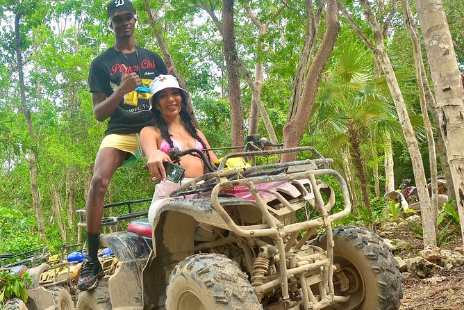Half-day Adventure: Cenote + Ziplining + ATV Tour - Five ziplines above the trees