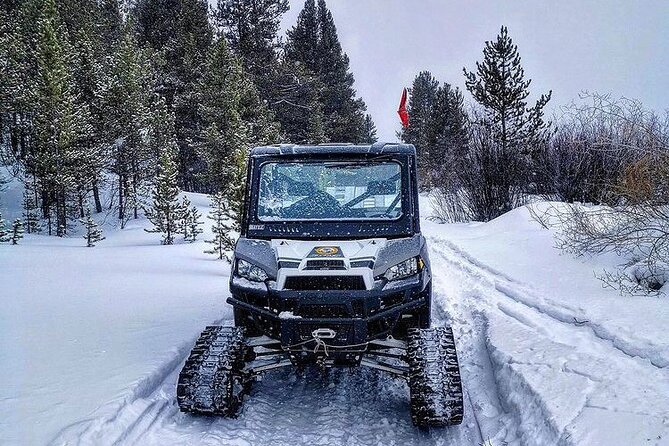 Heated and Enclosed ATV Tour in Alaska. Open All Year Round - Driving a heated Polaris Northstar 1000
