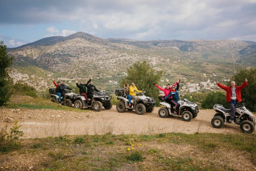 Hersonissos: ATV Quad Bike Safari in the Mountains of Crete - Small churches and the village of Karouzanos