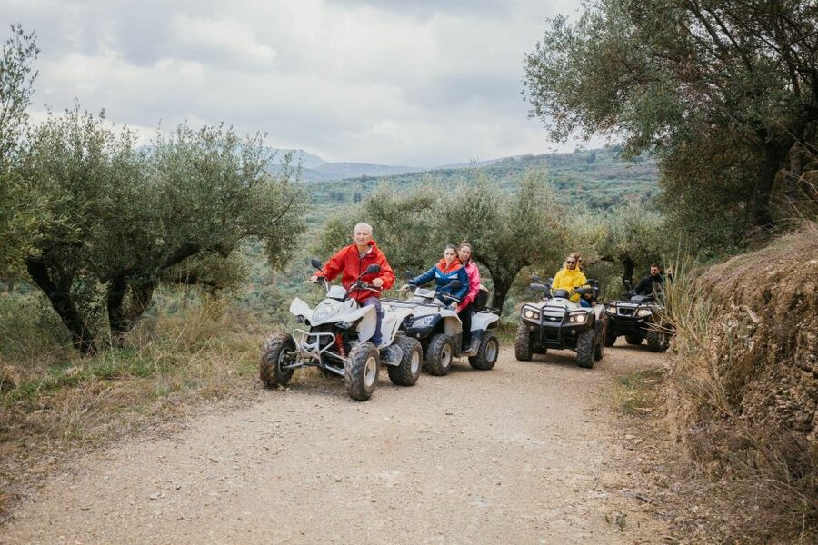 Hersonissos: ATV Quad Bike Safari in the Mountains of Crete - Olive groves, gardens, and the riverbed near Potamies