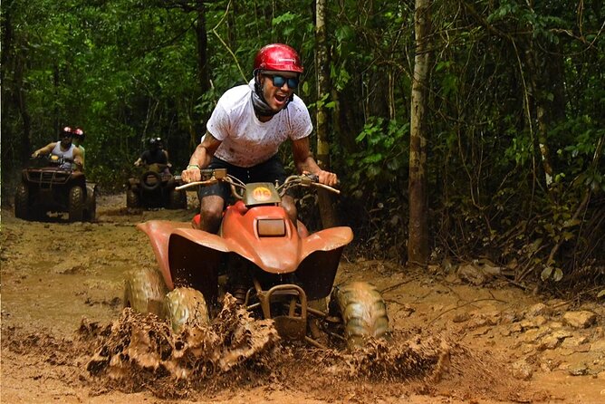 Horseback Riding + ATV + Cenote + Zip-Line from Cancun and Playa del Carmen - ATV riding on the jungle course