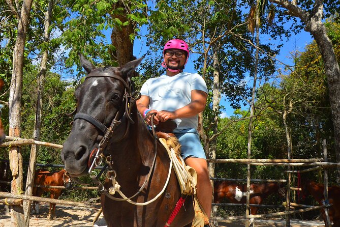 Horseback riding with ATV, zip lines and cenote, lunch and transfer - Cooling off in a Mayan cenote