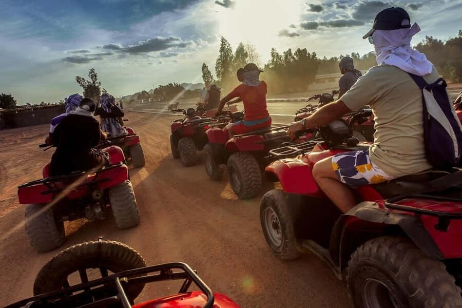 Hurghada: Mega Jeep safari, ATV & Bedouin vibe, and Dinner - Dinner, Tanoura dancing, and the fire show
