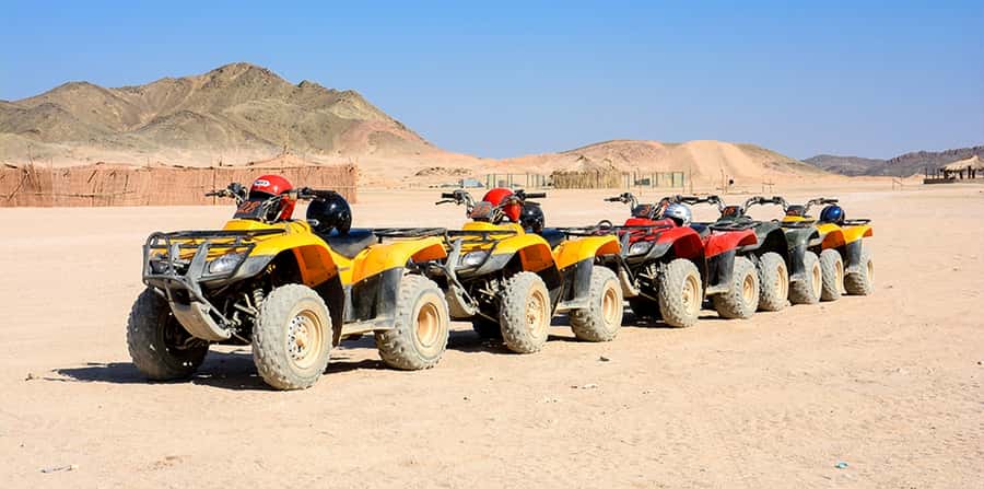 Hurghada: Morning Quad Bike Tour, Camel Ride and Transfer - The base, camp, and optional evening program