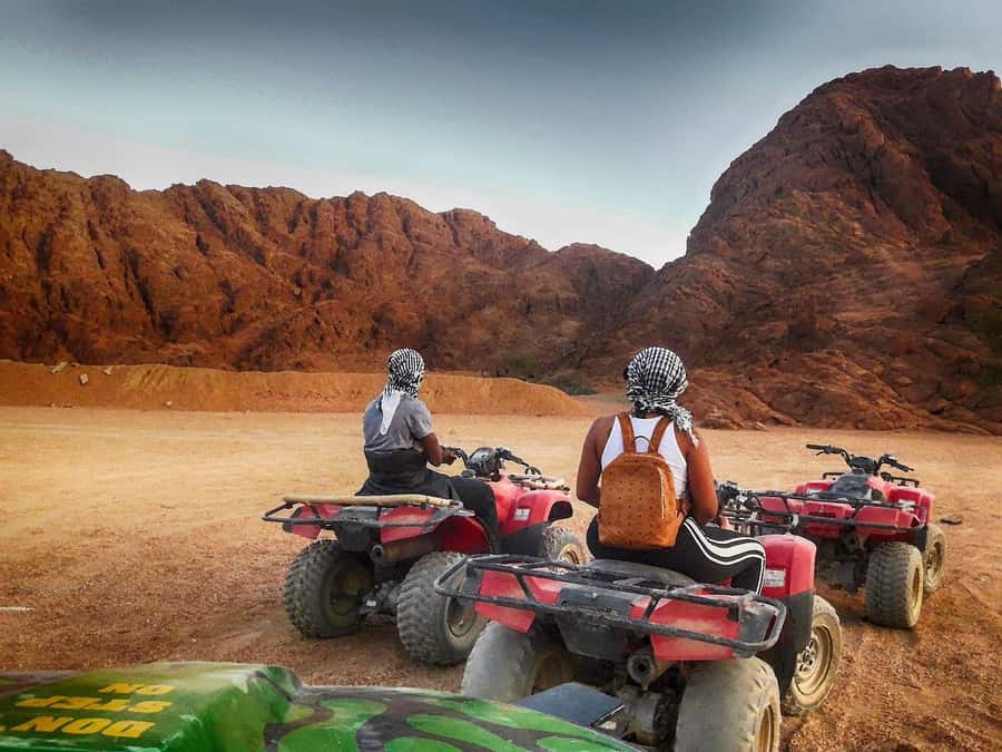 Hurghada: Quad Bike, Sea, Camel, Safari, Stargazing & Dinner - Two hours across dunes, valleys, and sandy plains