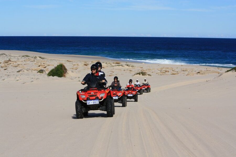 Hurghada: Sea and Mountains Quad or Buggy Family Tour - The sea stop and Makadi Bay views