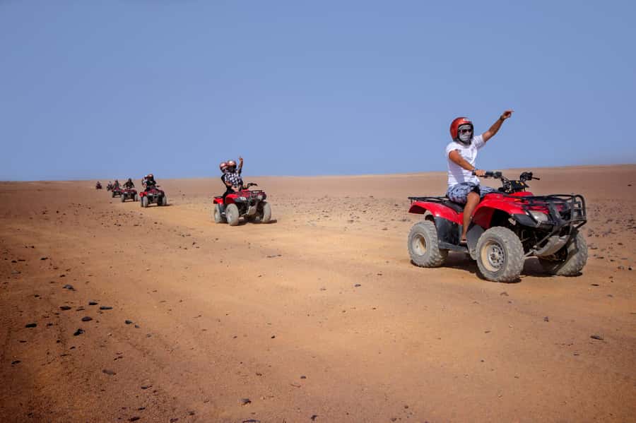 Hurghada: Sunset Quad Bike, Camel w/ Opt Stargazing and BBQ - Safety first, then the two-hour quad ride